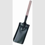 Smetišnica Kovinska Ozka - Črna Z Lesenim Ročajem - Mars