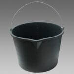 Vedro Zidarsko PVC 12 L - Črno - Z Izlivom - Den Braven