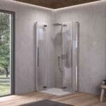 Kolpa Tuš Kabina Kabina Polaris Fold Q80 Sbr/1 Zložljiva Kabina Silver Brill S Clean Coat Premazom