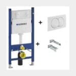 Geberit Set Duofix + Bela Tipka Delta 20 - 111.154.11.1 - H=112 cm (Globina 12 Cm) Za V Steno