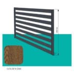 HORNVAL panel ograja - Temni hrast - 200 X 150 cm