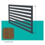 HORNVAL panel ograja - Temni hrast - 200 X 120 cm