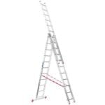 STS Aluminijasta trodelna lestev - 3 X 11 stopnic  - V: 4,62 m