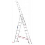 STS Aluminijasta trodelna lestev - 3 X 10 stopnic  - V: 4,30 m