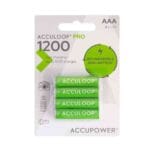 Baterijski vložek Acculoop Pro AccuPower AP1200-4 AAA/Micro/LR03/MN2400 NiMh Polnilne baterije