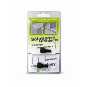 Profilitec SJC100A54SET2 Squarejolly End Cap Black Matt H10 mm (2 kos/pak)