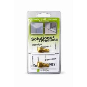 Profilitec RJC100AOBSET2 Roundjolly End Cap Brushed Gold H10 mm (2 kos/pak)