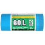 Vrečke Za Smeti s trakom - Modre 60 X 63 cm / 60 l (18 kos/pak)