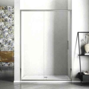 Lacus Grande drsna vrata LSCA3N 90 krom profil  [90 x 90 X 190 CM / 88-91] / 6 MM