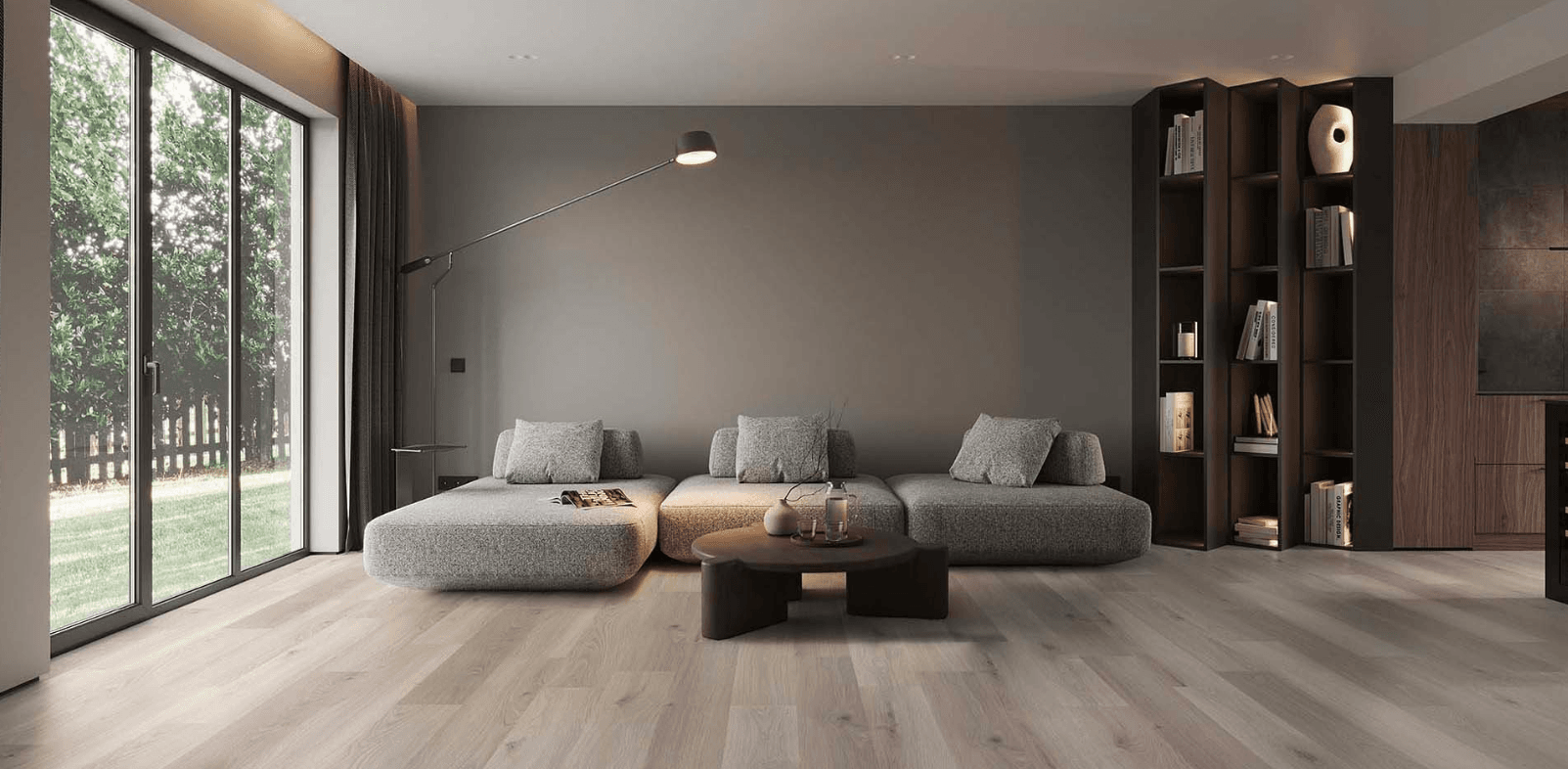 Ambient dnevnega prostora s kolekcijo Forest Pearl.