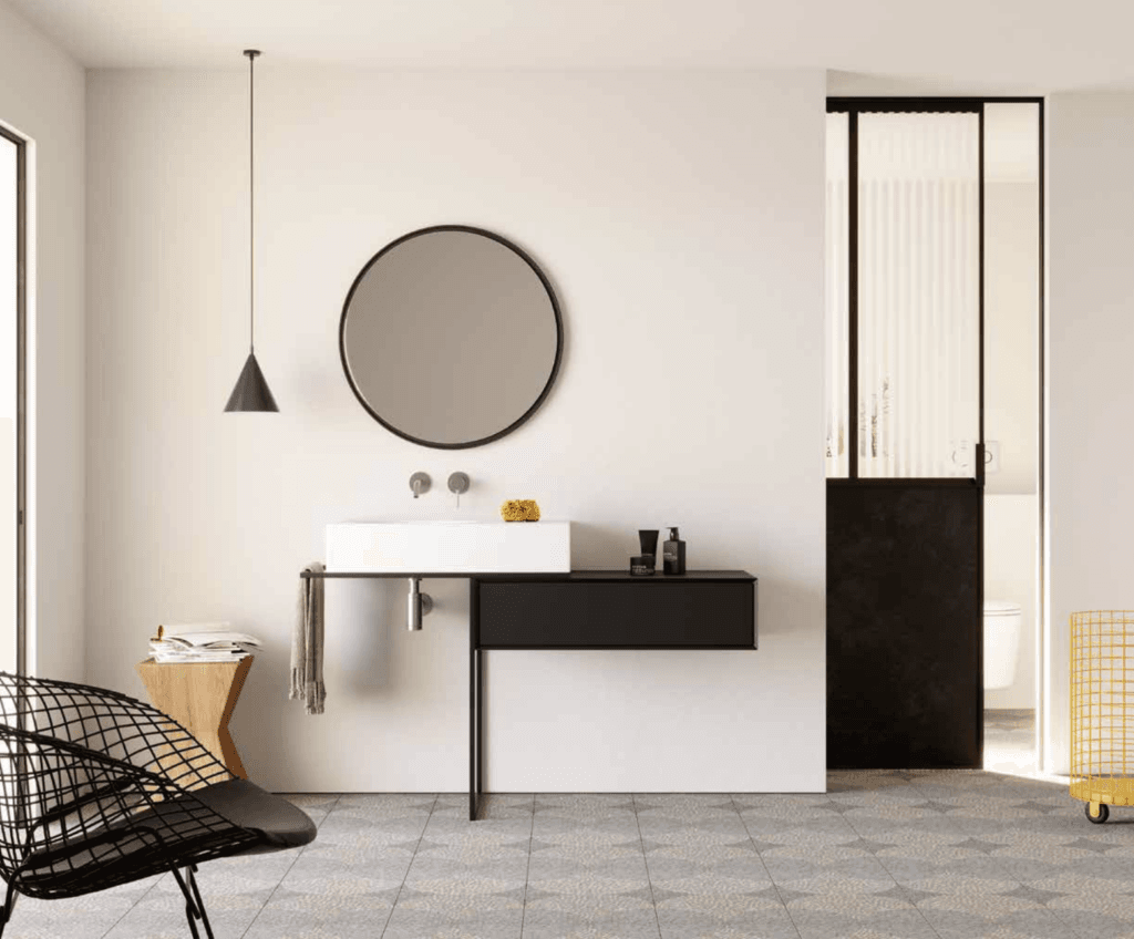 Galassia R70 ambient z umivalnikom in kovinsko strukturo