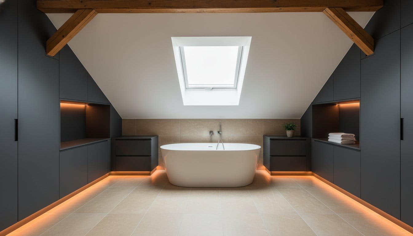Kopalnica v mansardi: Najboljše ideje in strokovni nasveti za leto 2026