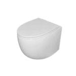 SDR Ceramiche viseča WC školjka MINI BULL rimless - bela sijaj