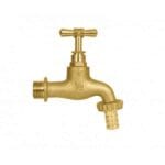 Vrtna pipa z metuljastim ročajem /MEDENINA/ 1/2" × 3/4", MS, rumena