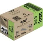 System Leveling - Set S - nivelacijski distančniki + zagozde + klešče 1,0 mm [12-22 mm] / 100+100+1