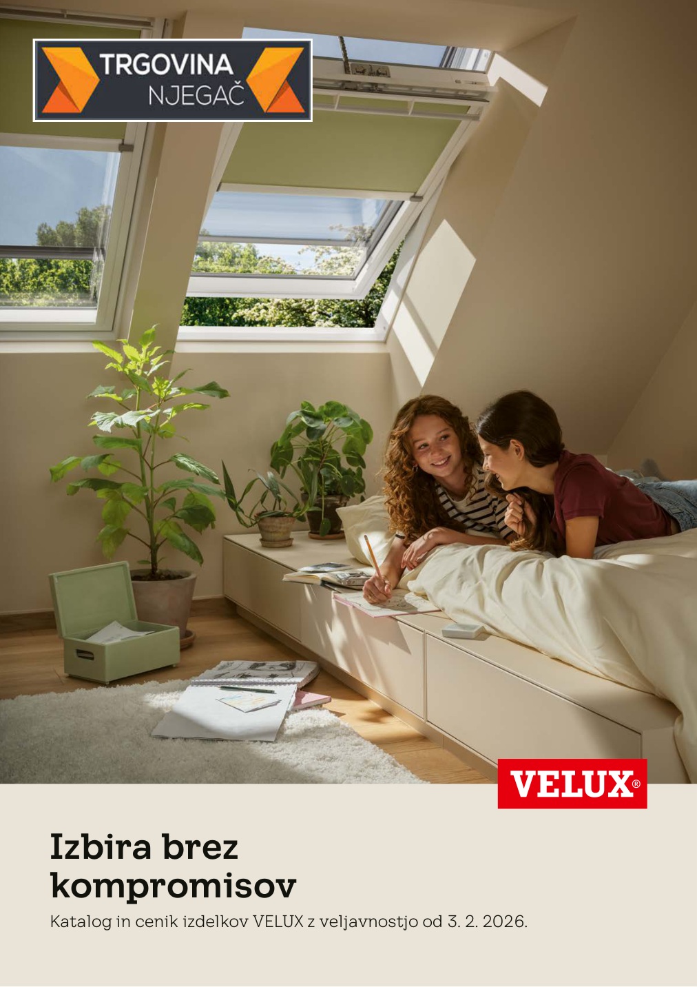 Naslovnica kataloga VELUX 2026 – Trgovina Njegač